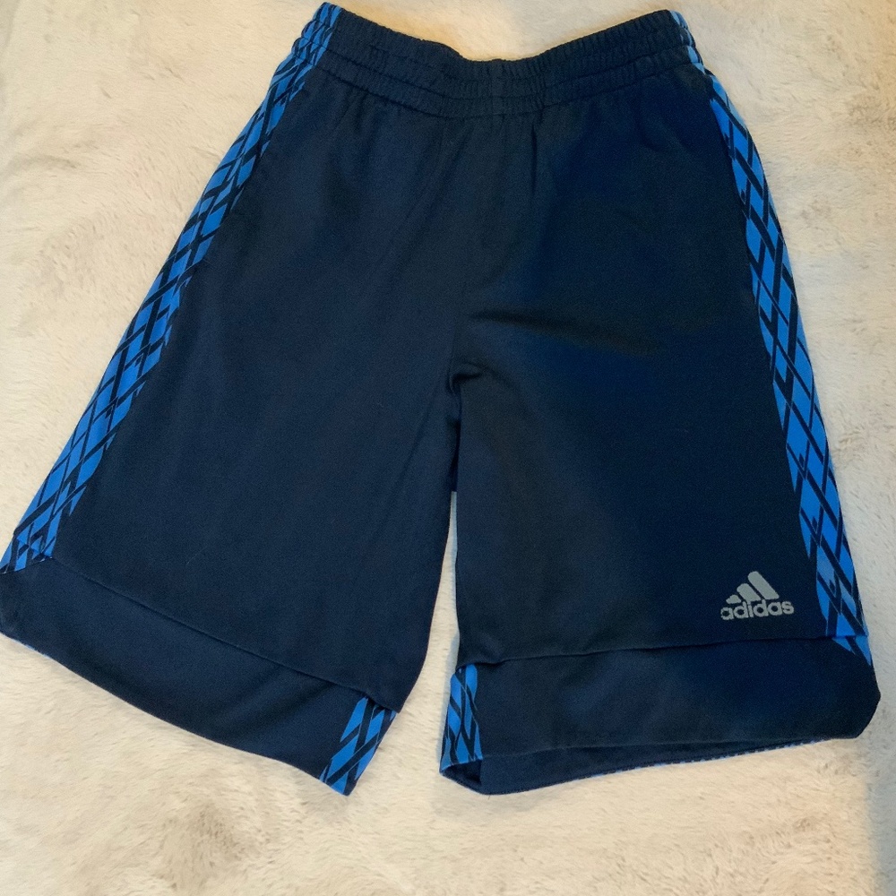 Adidas Blue M 10-12 Athletic Shorts Gym Active Sport Outdoors Adventure